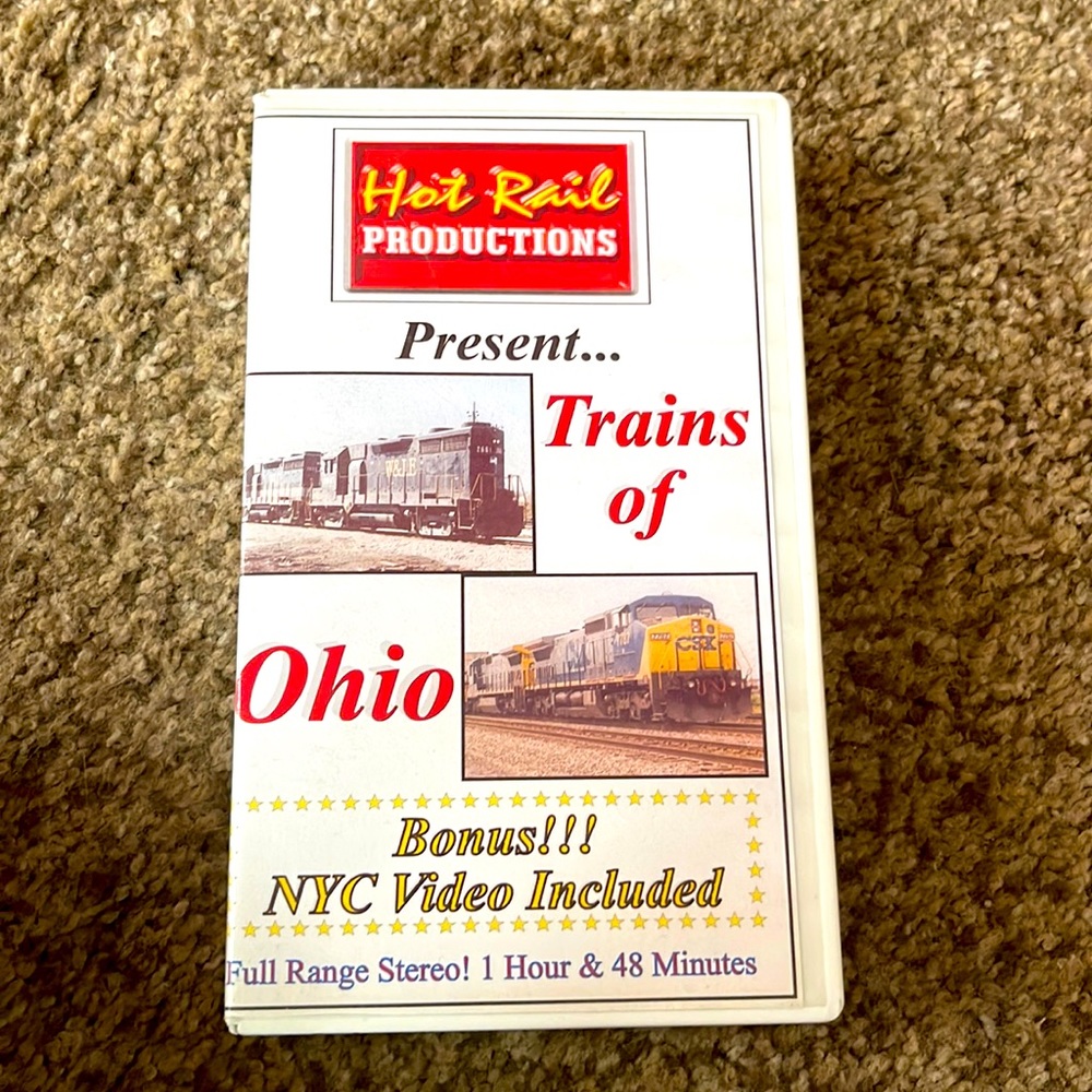 Trains of Ohio VHS videotape